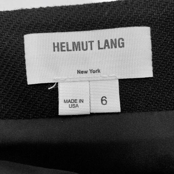 HELMUT LANG black cotton twill pencil skirt size 6 - Picture 4 of 8